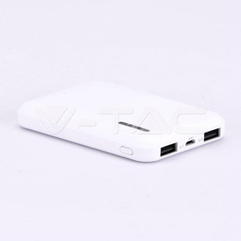 Power Bank V-TAC 5000mAh Super Small Biały Lithium Polymer VT-3517