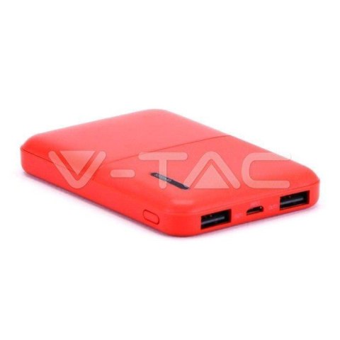 Power Bank V-TAC 5000mAh Super Small Czerwony Lithium Polymer VT-3517