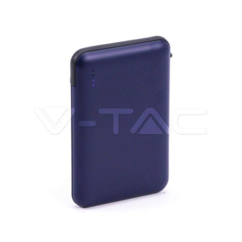Power Bank V-TAC 5000mAh Z przewodem Wskaźnik LED Navy VT-3510