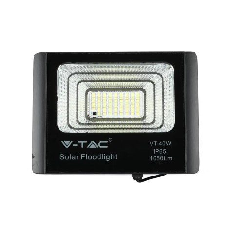 Naświetlacz Projektor LED Solarny V-TAC 16W Czarny IP65, Pilot, Timer VT-40W 6000K 1050lm