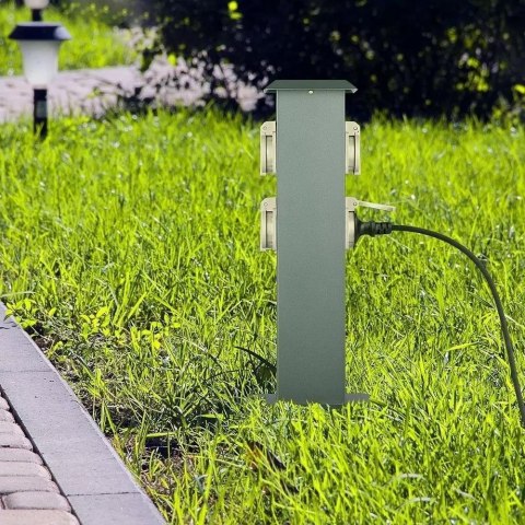 Słupek Ogrodowy V-TAC 4 Gniazda 40cm 4x16A 3600W IP44 Grafit VT-1155-4