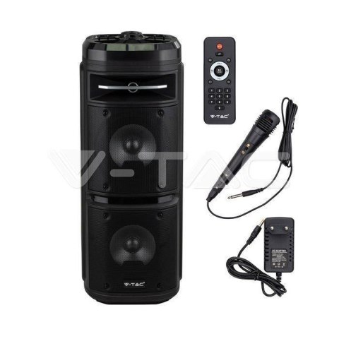 Głośnik przenośny V-TAC 30W Ładowanie Mikrofon USB FM Pilot VT-6207-2