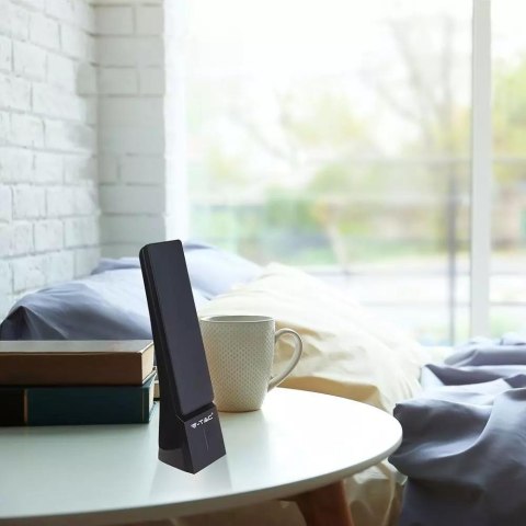 Lampka Biurkowa V-TAC 4W LED Ściemnianie Ładowanie Czarna VT-1014 2700K-6400K 550lm