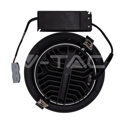 Oprawa Downlight V-TAC SAMSUNG CHIP 20W Czarna Uchylna VT-2-23 3000K 1600lm 5 Lat Gwarancji