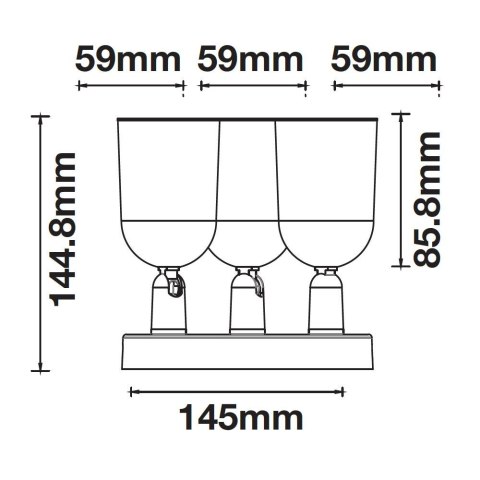 Oprawa Kinkiet V-TAC 3xGU10 Biała VT-899