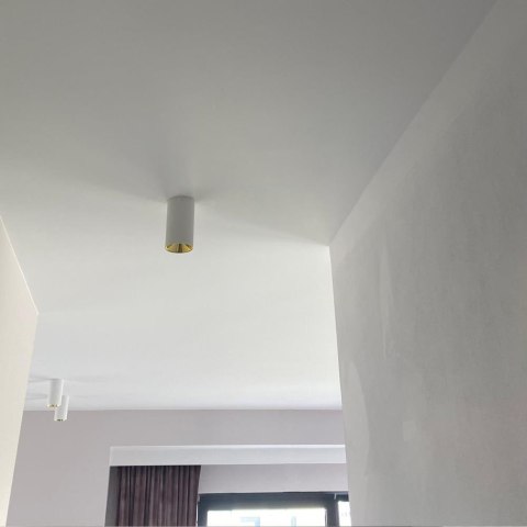 Lampa Oprawa Sufitowa V-TAC GU10 Okrągła Natynkowa Tuba Biały+Złoty 80x140mm VT-882-R 3 Lata Gwarancji