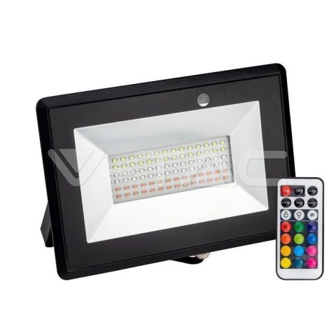 Projektor LED V-TAC 50W Czarny IP65 Pilot VT-4952 RGB