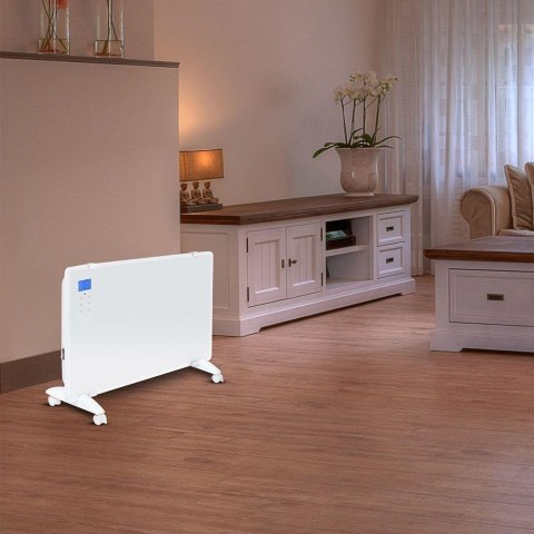 Grzejnik Panelowy Szklany 2000W LED Biały PILOT LCD TIMER V-TAC VT-2000WRD-W