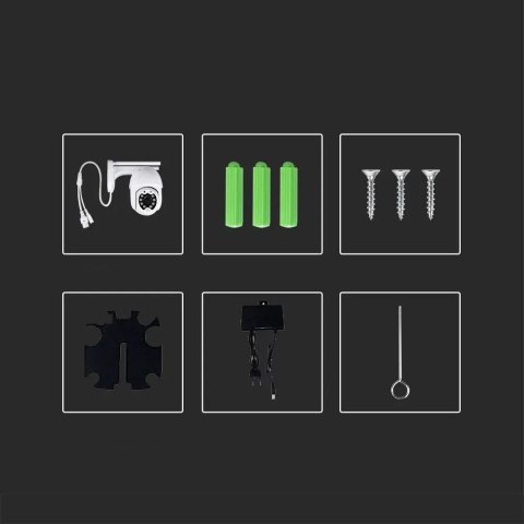 Kamera Zewnętrzna WiFi 8xLED 3MP IP65 V-TAC VT-5158