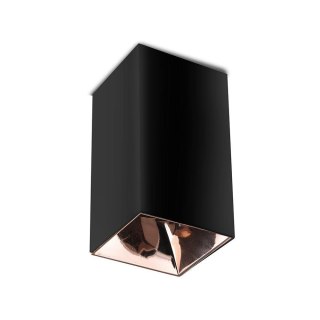 Lampa Oprawa Sufitowa V-TAC GU10 Kwadrat Natynkowa Czarny+Różowe Złoto 74x74x140mm VT-882SQ 3 Lata Gwarancji