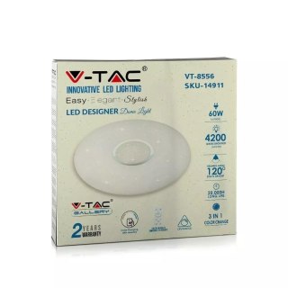 Plafon Sufitowy V-TAC 60W LED Pilot CCT fi.500 Gwiazdy VT-8556 2700K-6400K 4200lm