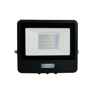 Naświetlacz Projektor LED V-TAC 20W SAMSUNG CHIP Czujnik Ruchu Czarny Z MUFĄ VT-128S 6500K 1510lm 5 Lat Gwarancji