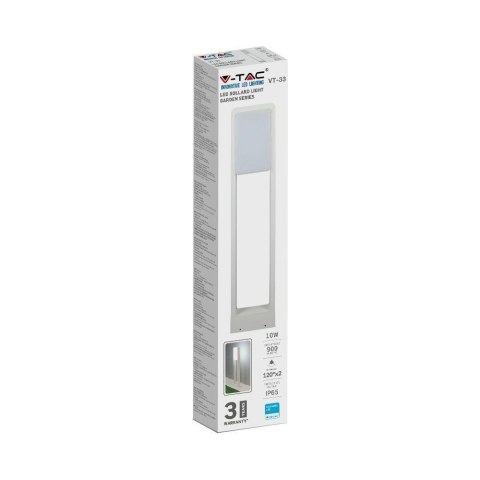 Słupek Ogrodowy V-TAC 10W LED SAMSUNG CHIP Biały IP65 VT-33-W 6400K 900lm 3 Lata Gwarancji