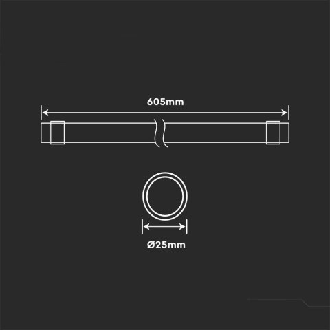 Świetlówka Owadobójcza V-TAC UV 20W 605mm