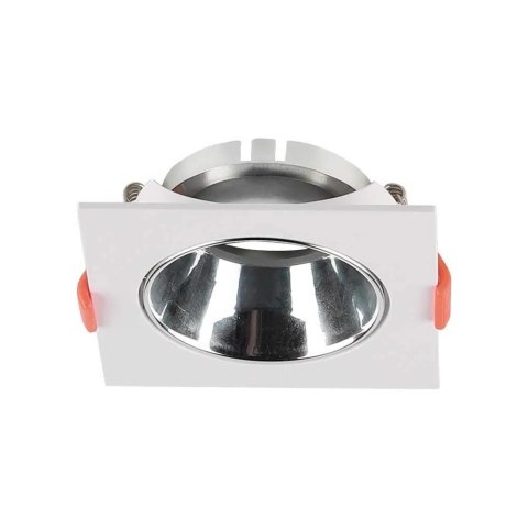 Oczko V-TAC GU10 Wpuszczane Kwadrat Białe/Chrom VT-932 3 Lata Gwarancji