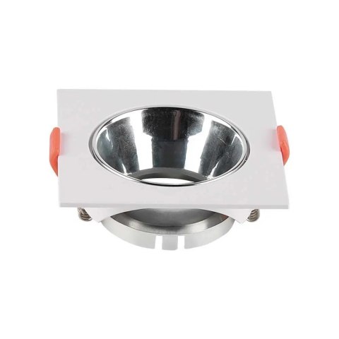 Oczko V-TAC GU10 Wpuszczane Kwadrat Białe/Chrom VT-932 3 Lata Gwarancji