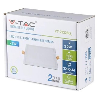 Panel LED V-TAC 22W Kwadrat VT-2222 4000K 2200lm