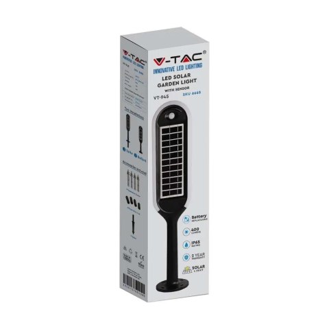 Słupek Ogrodowy V-TAC Solarny LED 5W 2w1 VT-945 3000K 400lm