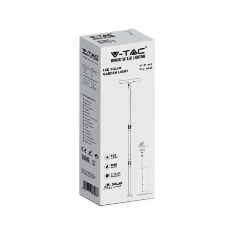 Słupek Ogrodowy V-TAC Solarny LED 8W VT-948 3000K 500lm