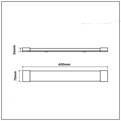 Oprawa V-TAC 15W LED Liniowa Natynkowa 60CM 150Lm/W VT-8315 3000K 2250lm 5 Lat Gwarancji