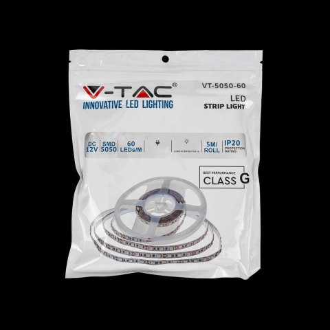 Taśma LED V-TAC SMD5050 300LED IP20 11W/m VT-5050 60-IP20-11 Kolor Czerwony