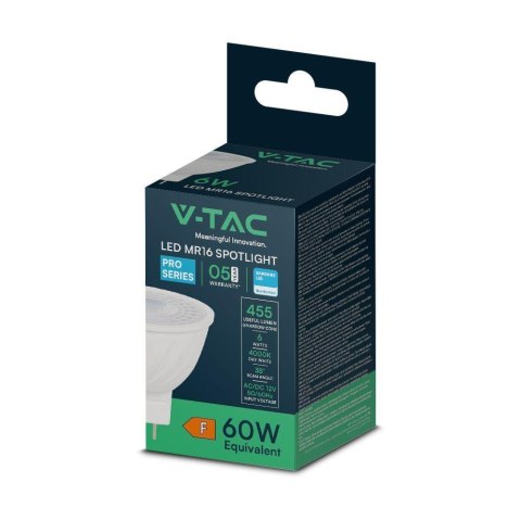Żarówka LED V-TAC SAMSUNG CHIP 6W GU5.3 MR16 12V 38st VT-267 3000K 455lm 5 Lat Gwarancji