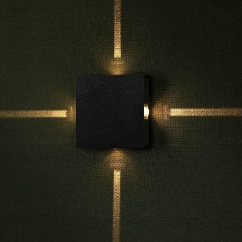 Oprawa Ścienna V-TAC 4W LED IP65 Czarny Kwadrat VT-704-B 3000K 428lm