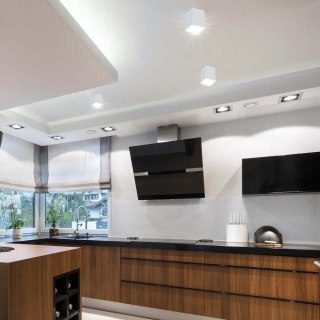 Oprawa V-TAC GU10 Kwadratowa Natynkowa Biała+Złoty 100x100x120cm VT-979SQ 3 Lata Gwarancji