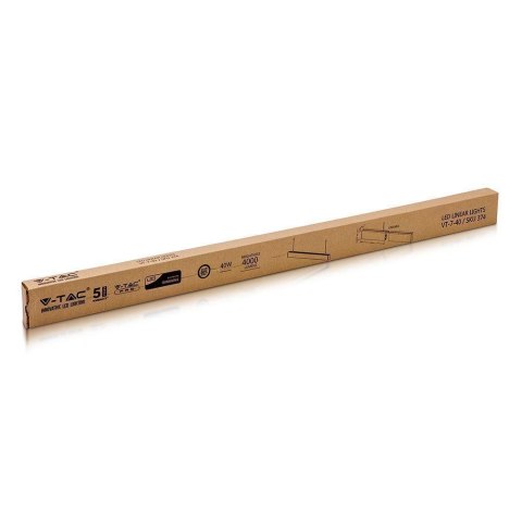 Oprawa V-TAC LED Linear SAMSUNG CHIP 40W Do łączenia Zwieszana Czarna 120cm VT-7-40-B 6500K 3270lm 5 Lat Gwarancji