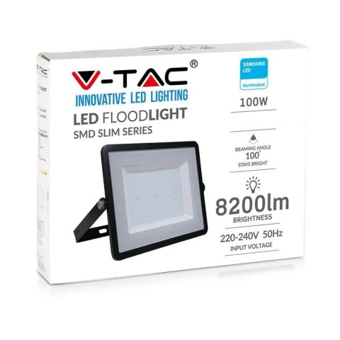 Naświetlacz Projektor LED V-TAC 100W SAMSUNG CHIP Czarny VT-100 3000K 8200lm 5 Lat Gwarancji