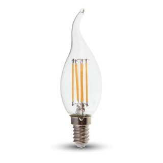 Żarówka LED 4W Filament E14 Świeczka Tail V-TAC VT-1997 6400K 400lm
