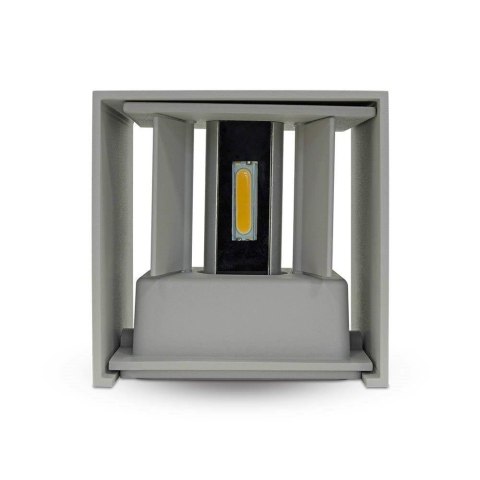 Oprawa Ścienna V-TAC 11W LED Góra Dół Regulowana Chip BRIDGELUX Szary Kwadrat IP65 VT-759-12-G 3000K 1360lm