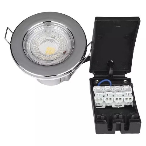 Oczko LED V-TAC SAMSUNG CHIP 5W Hermetyczne IP65 Ściemnialne Chrom VT-885-C 4000K 500lm 5 Lat Gwarancji