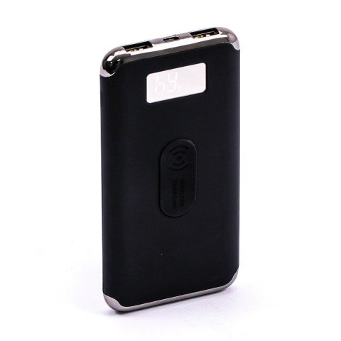 Power Bank V-TAC 10000mAh LCD + Bezprzewodowe ładowanie Indukcja Czarny V-TAC VT-3505
