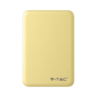 Power Bank V-TAC 5000mAh Żółty 63x94x15mm VT-3503