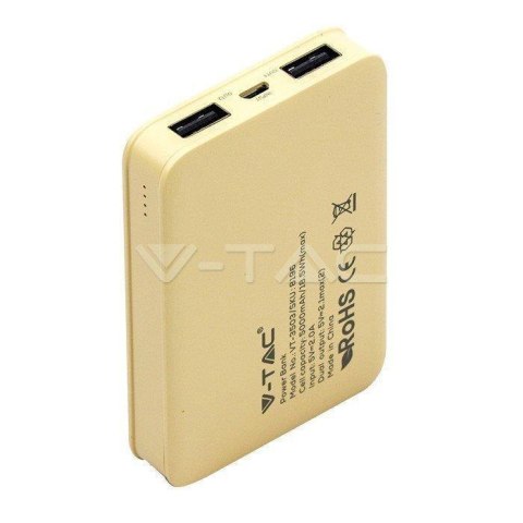 Power Bank V-TAC 5000mAh Żółty 63x94x15mm VT-3503