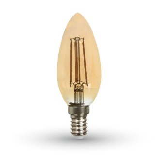Żarówka LED V-TAC 4W Filament E14 Świeczka Bursztyn VT-1982 2700K 400lm
