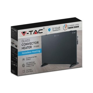 Grzejnik Panelowy Szklany 2000W LED Czarny V-TAC VT-2000-B