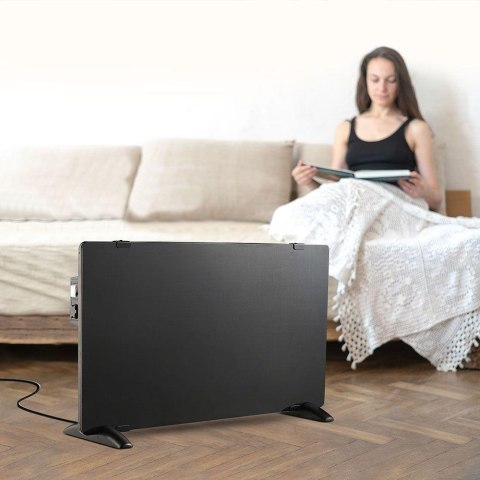 Grzejnik Panelowy Szklany 2000W LED Czarny V-TAC VT-2000-B