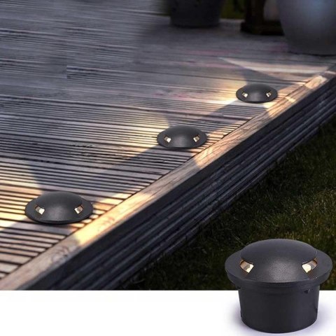 Oprawa Gruntowa Ogrodowa Najazdowa 1W LED Biała 2-Stronna IP67 V-TAC VT-1161 3000K 10lm