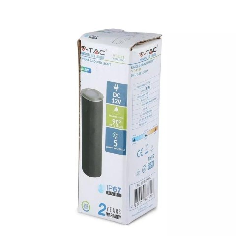 Lampa Oprawa Gruntowa Ogrodowa Najazdowa Podłogowa V-TAC 0.5W LED Srebrna IP67 VT-1141 3000K 5lm