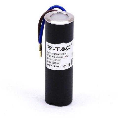 Lampa Oprawa Gruntowa Ogrodowa Najazdowa Podłogowa V-TAC 0.5W LED Srebrna IP67 VT-1141 3000K 5lm