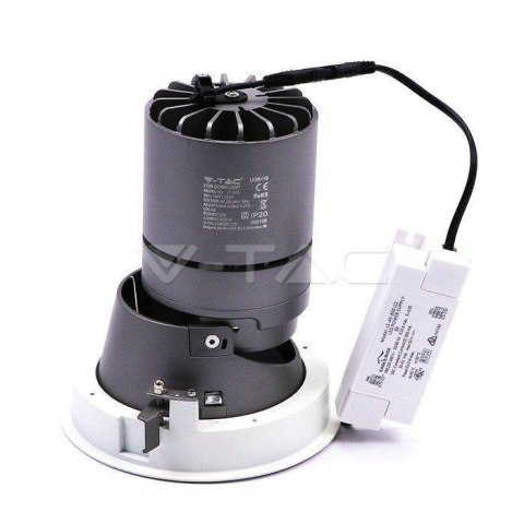 Oprawa LED Downlight V-TAC 35W COB CREE CRI95+ UGR19 24st VT-2936 3000K 2300lm 5 Lat Gwarancji
