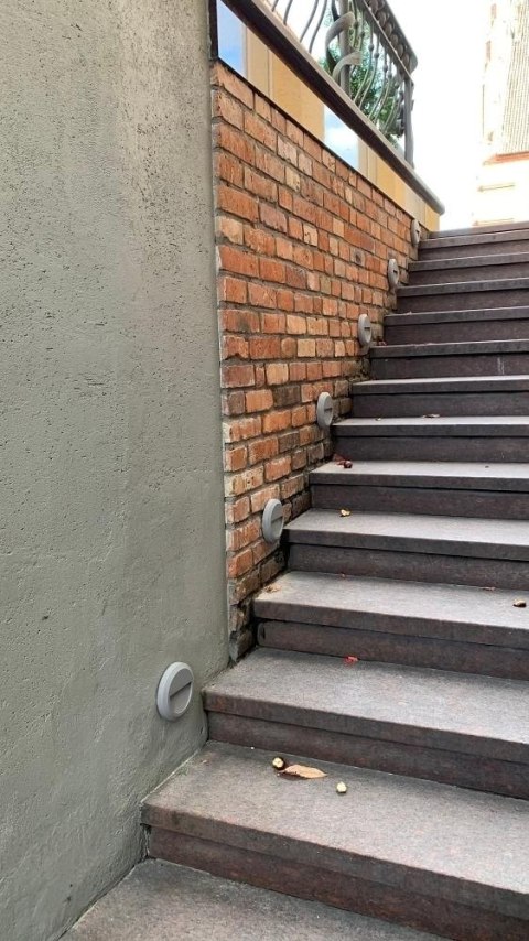 Oprawa Schodowa 2W LED V-TAC Szara Okrągła 230V IP65 VT-1142 3000K 60lm