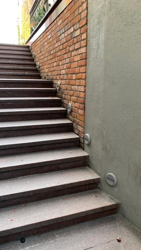 Oprawa Schodowa 2W LED V-TAC Szara Okrągła 230V IP65 VT-1142 3000K 60lm