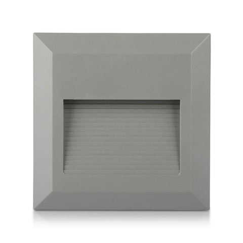 Oprawa Schodowa 2W LED V-TAC Szary Kwadrat 230V IP65 VT-1152-G 4000K 60lm