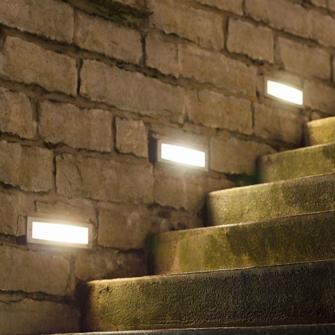 Oprawa Schodowa 3W LED V-TAC Biały Prostokąt 230V IP65 VT-1162-W 3000K 110lm