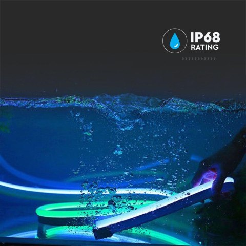 Neon Flex V-TAC 24V IP68 10mb Cięcie co 5cm 6,5W/m IP68 VT-554 Kolor Czerwony 260lm