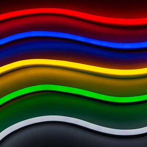 Neon Flex V-TAC 24V IP68 10mb Cięcie co 5cm 6,5W/m IP68 VT-554 Kolor Czerwony 260lm