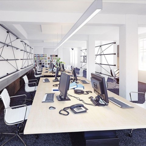 Profil Aluminiowy V-TAC 2mb Anodowany, Klosz Mleczny 50x75mm VT-8127